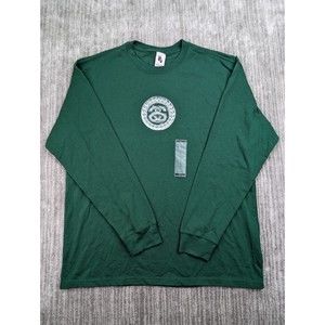 Nike X Stussy Long Sleeve T Shirt Gorge Green Large Big Back Swoosh NEW